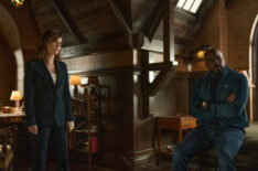 Katja Herbers as Kristen Bouchard and Mike Colter as David Acosta in Evil - Season 2 Premiere