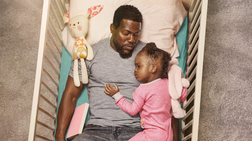 Kevin Hart in a crib in Fatherhood - Netflix