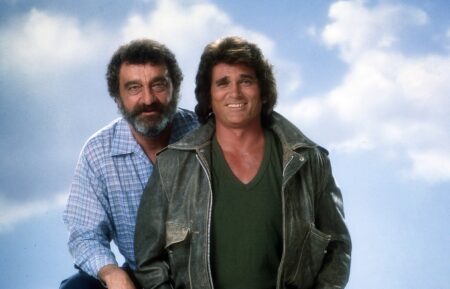 Victor French and Michael Landon in the original Highway to Heaven