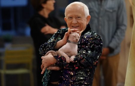 Leslie Jordan in Call Me Kate with a hairless cat