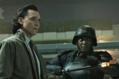 Tom Hiddleston and Wunmi Mosaku in Loki - Season 1