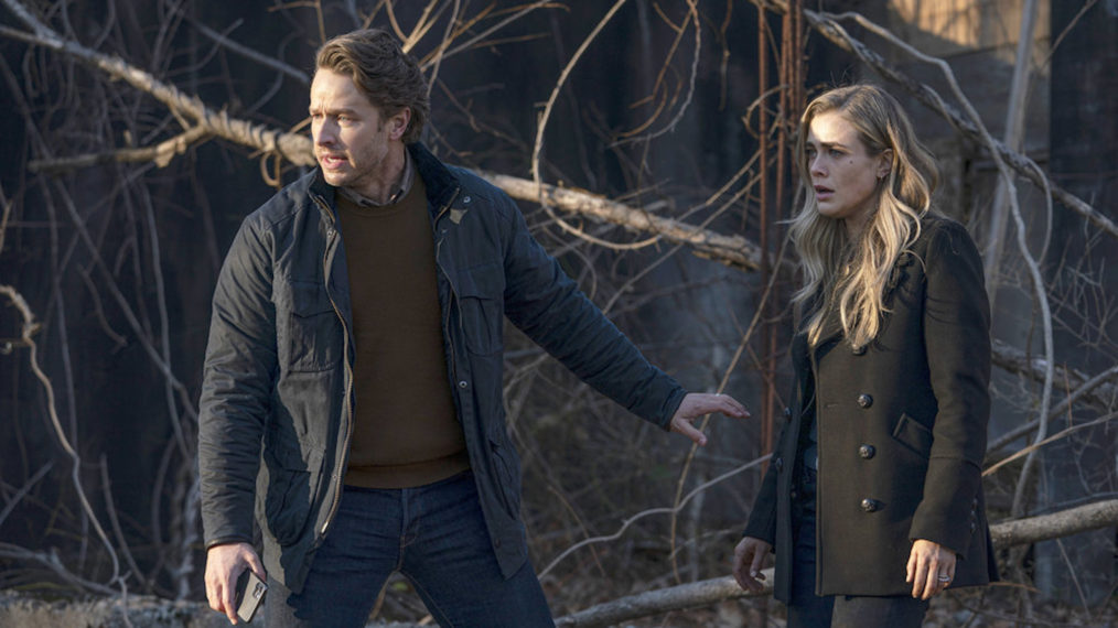 J.R. Ramirez as Jared Vazquez, Melissa Roxburgh as Michaela Stone, Matt Long as Zeke Landon in Manifest - Season 3