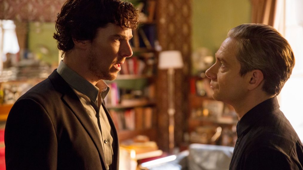 Benedict Cumberbatch and Martin Freeman in Sherlock - 'The Lying Detective '