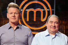 Gordon Ramsay with guest judge Emeril Lagasse - MasterChef Legends Premiere