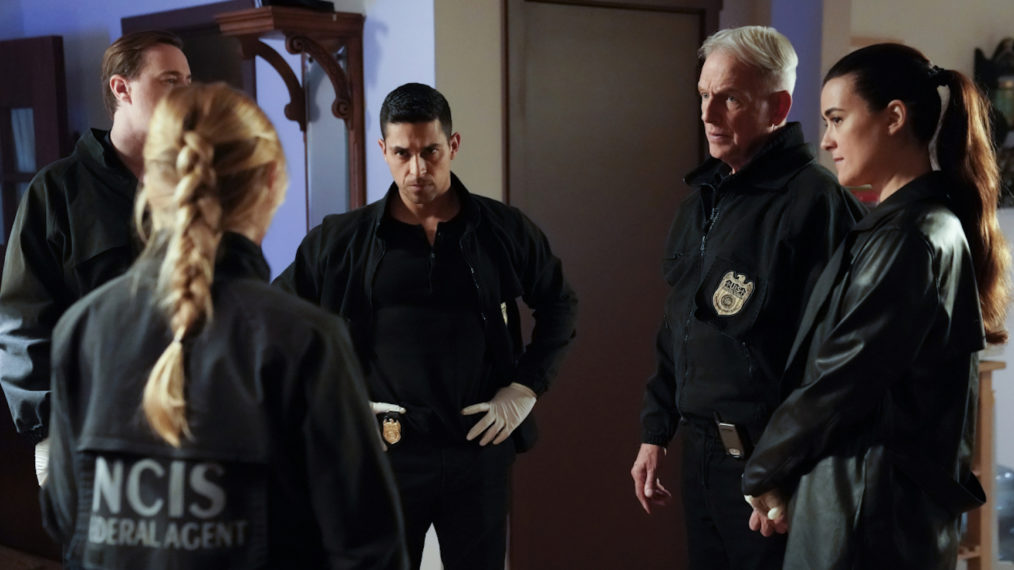 Sean Murray as NCIS Special Agent Timothy McGee, Emily Wickersham as NCIS Special Agent Eleanor 