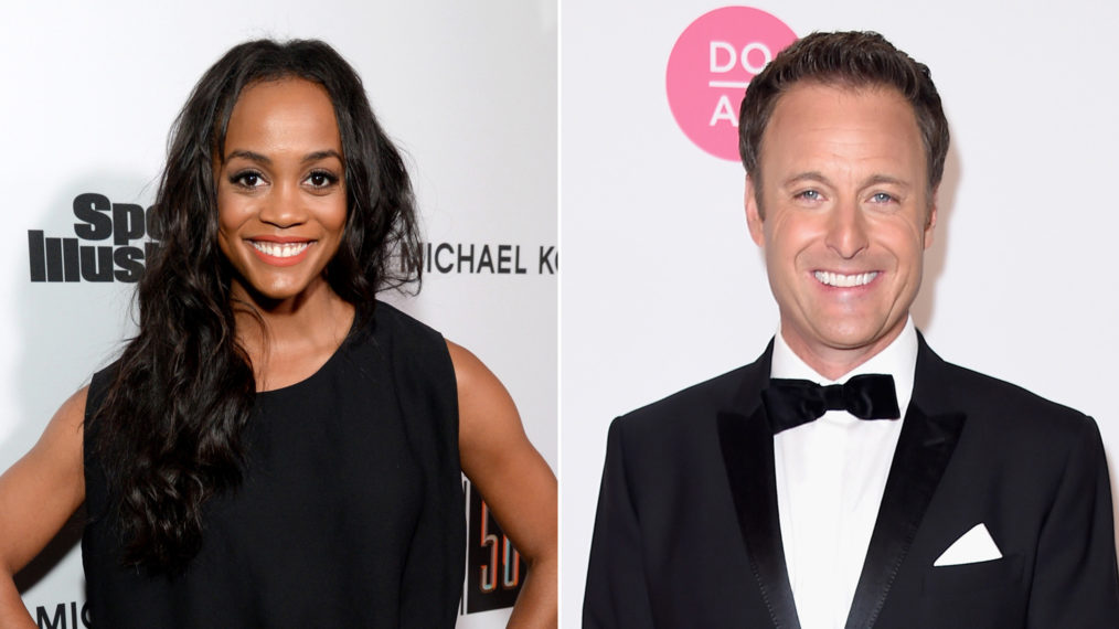 Rachel Lindsay and Chris Harrison