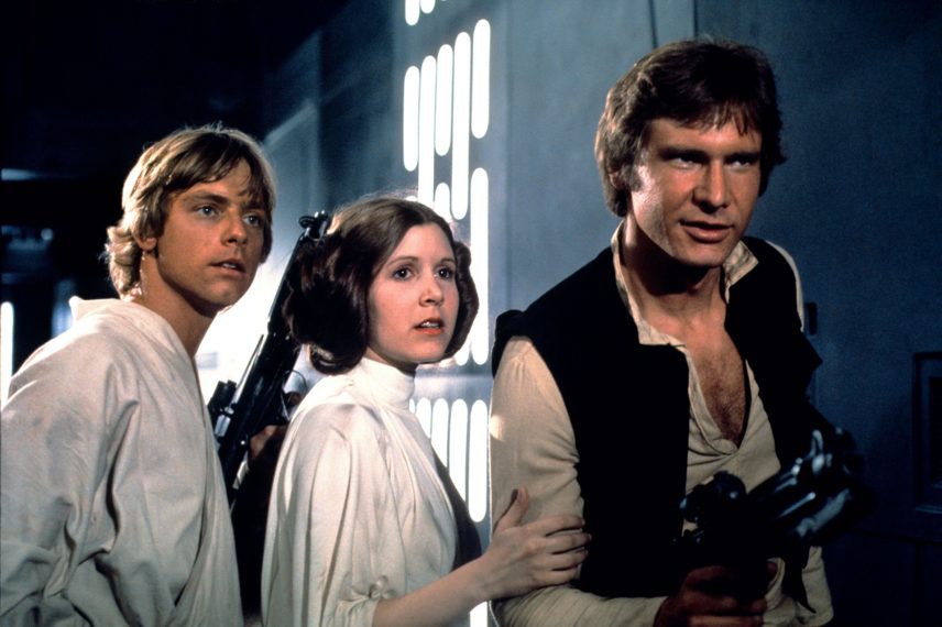 Star Wars New Hope Mark Hamill Carrie Fisher Harrison Ford 