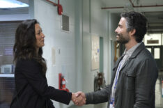 The Good Doctor Season 4 Episode 19 Christina Chang as Audrey Lim and Osvaldo Benavides as Mateo Rendón Osma