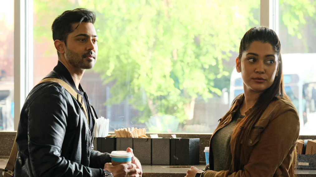 Manish Dayal as Devon and Anuja Joshi as Leela in The Resident
