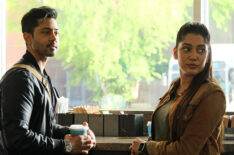 Manish Dayal as Devon and Anuja Joshi as Leela in The Resident