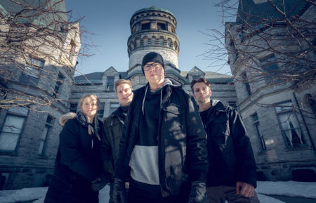 Chelsea Laden, Alex Schroeder, Tanner Wiseman and Dakota Laden at Ohio State Reformatory, as seen on Travel Channel's Destination Fear