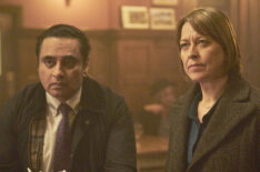 Sanjeev Bhaskar as Sunny and Nicola Walker as Cassie in Unforgotten