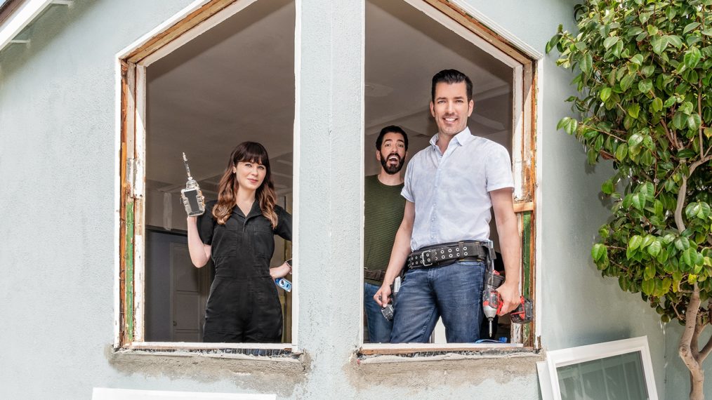 Celebrity IOU - Zooey Deschanel with Drew and Jonathan Scott