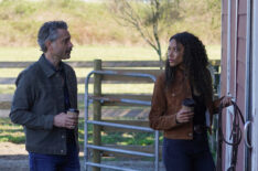 Omar Metwally as Lindor and Kylie Bunbury as Cassie in Big Sky - Season 1