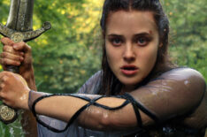 Katherine Langford as Nimue in Cursed on Netflix