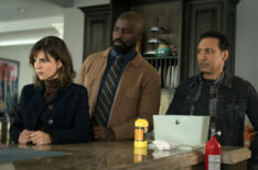 Katja Herbers as Kristen, Mike Colter as David, Aasif Mandvi as Ben in Evil - 'F Is for Fire'