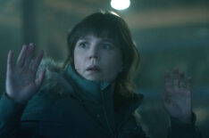 Katja Herbers as Kristen Bouchard hands up in Evil - Season 2, Episode 6 - 'C Is for Cop'