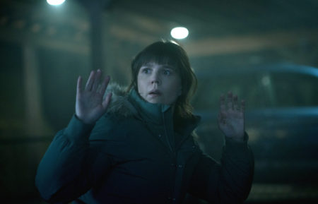 Katja Herbers as Kristen Bouchard hands up in Evil - Season 2, Episode 6 - 'C Is for Cop'