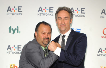 Frank Fritz (L) and Mike Wolfe attend 2015 A+E Networks Upfront