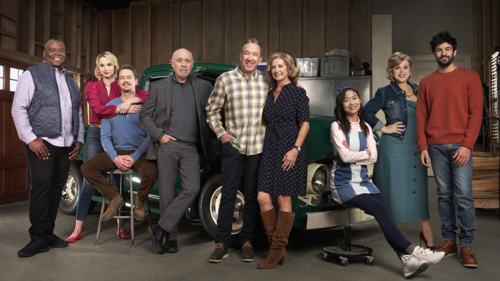 Last Man Standing cast - Jonathan Adams, Molly McCook, Christoph Sanders, Hector Elizondo, Tim Allen, Nancy Travis, Krista Marie Yu, Amanda Fuller and Jordan Masterson