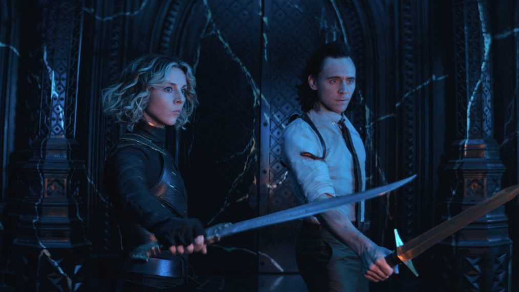 Sophia Di Martino and Tom Hiddleston in Loki Season 1