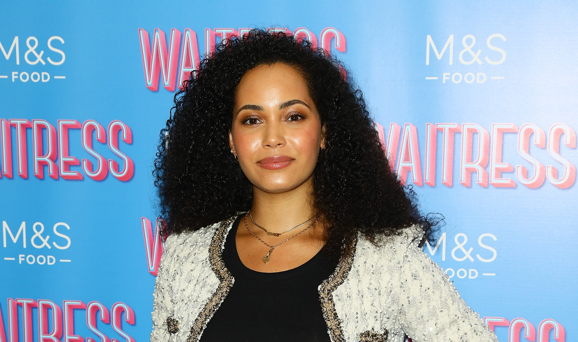 Madeleine Mantock attends the "Waitress" media night.