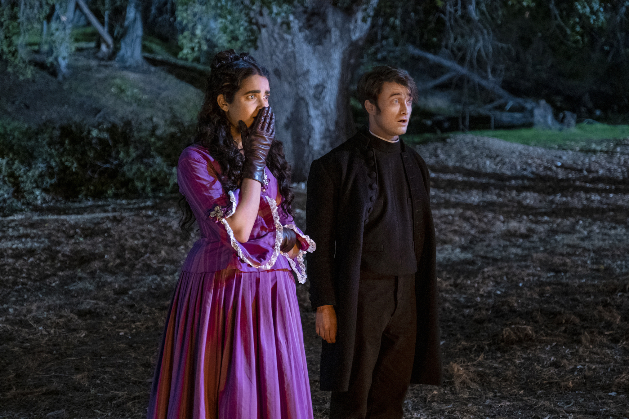 Miracle Workers Oregon Trail Season 3 Daniel Radcliffe Geraldine Viswanathan