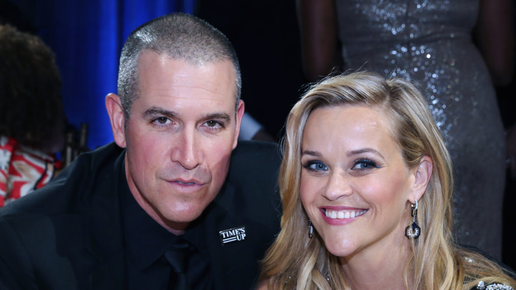 Jim Toth and Reese Witherspoon attend The 23rd Annual Critics' Choice Awards