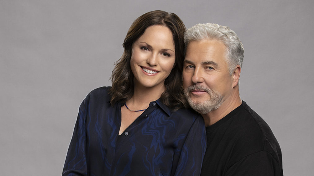 Jorja Fox and William Petersen of CSI: Vegas