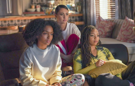 Yara Shahidi, Francia Raisa, and Chloe Bailey in Grown-ish