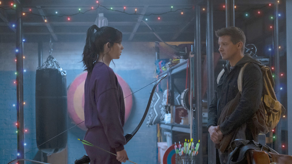 Hailee Steinfeld and Jeremy Renner in Hawkeye