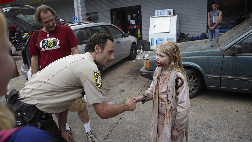 Rick Grimes and Greg Nicotero in The Walking Dead