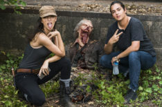 Christian Serratos as Rosita Espinosa, Alanna Masterson as Tara Chambler in The Walking Dead
