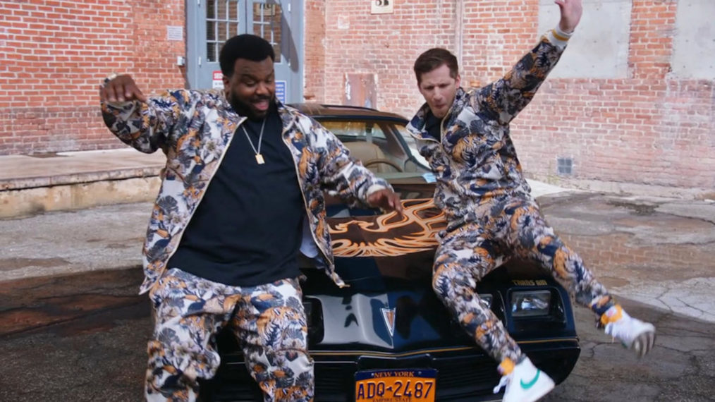 Craig Robinson as Doug Judy, Andy Samberg as Jake Peralta in Brooklyn Nine-Nine