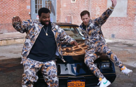 Craig Robinson as Doug Judy, Andy Samberg as Jake Peralta in Brooklyn Nine-Nine 'PB&J'