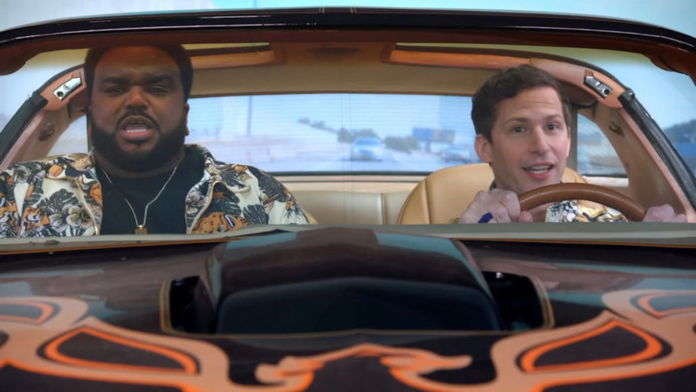 Craig Robinson as Doug Judy, Andy Samberg as Jake Peralta