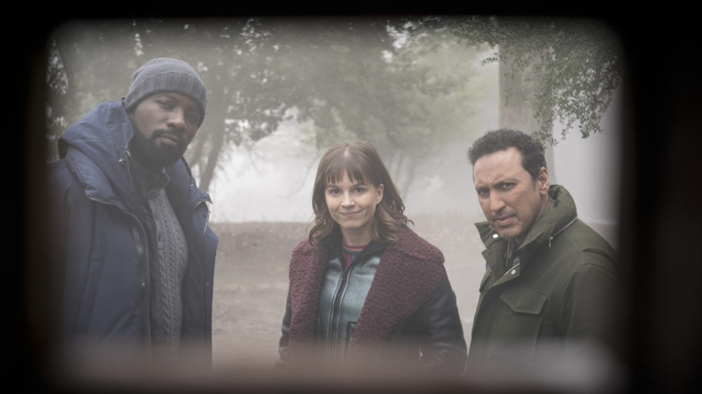 Mike Colter as David Acosta, Katja Herbers as Kristen Bouchard, and Aasif Mandvi as Ben Shakir in Evil - 'S Is for Silence'