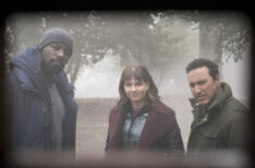 Mike Colter as David Acosta, Katja Herbers as Kristen Bouchard, and Aasif Mandvi as Ben Shakir in Evil - 'S Is for Silence'