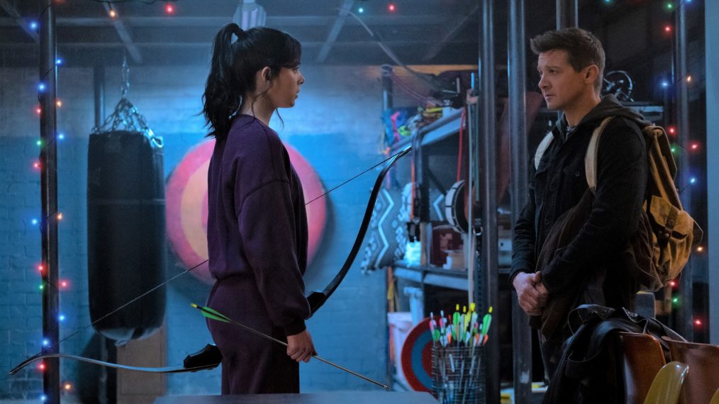Hailee Steinfeld and Jeremy Renner in Hawkeye Season 1