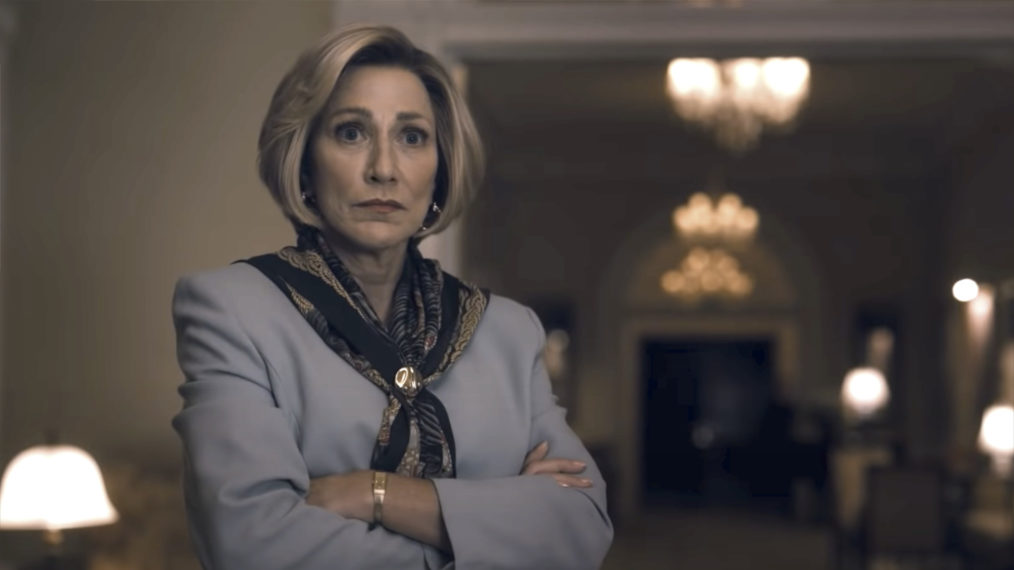 Edie Falco as Hillary Clinton in Impeachment: American Crime Story