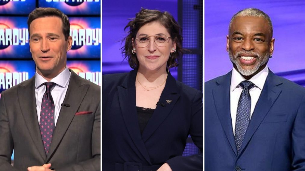 Jeopardy: Mike Richards, Mayim Bialik, and LeVar Burton