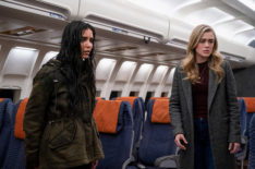 Parveen Kaur as Saanvi, Melissa Roxburgh as Michaela in Manifest