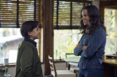 Jack Messina as Cal, Athena Karkanis as Grace in Manifest