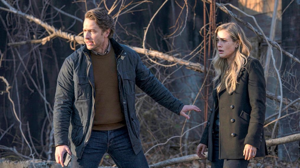 Josh Dallas as Ben Stone, Melissa Roxburgh as Michaela Stone in Manifest - Season 3