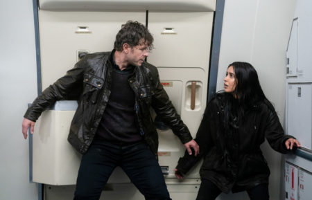 Josh Dallas as Ben Stone, Parveen Kaur as Saanvi Bahl in Manifest