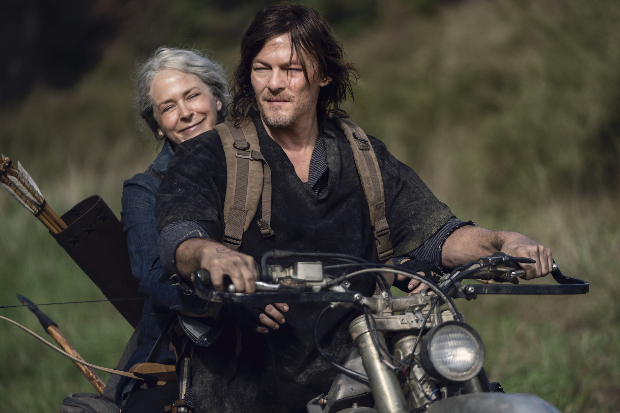 Melissa McBride and Norman Reedus on TWD