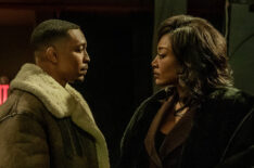 Malcolm M. Mays as Lou-Lou and Patina Miller as Raq in Power Book III: Raising Kanan