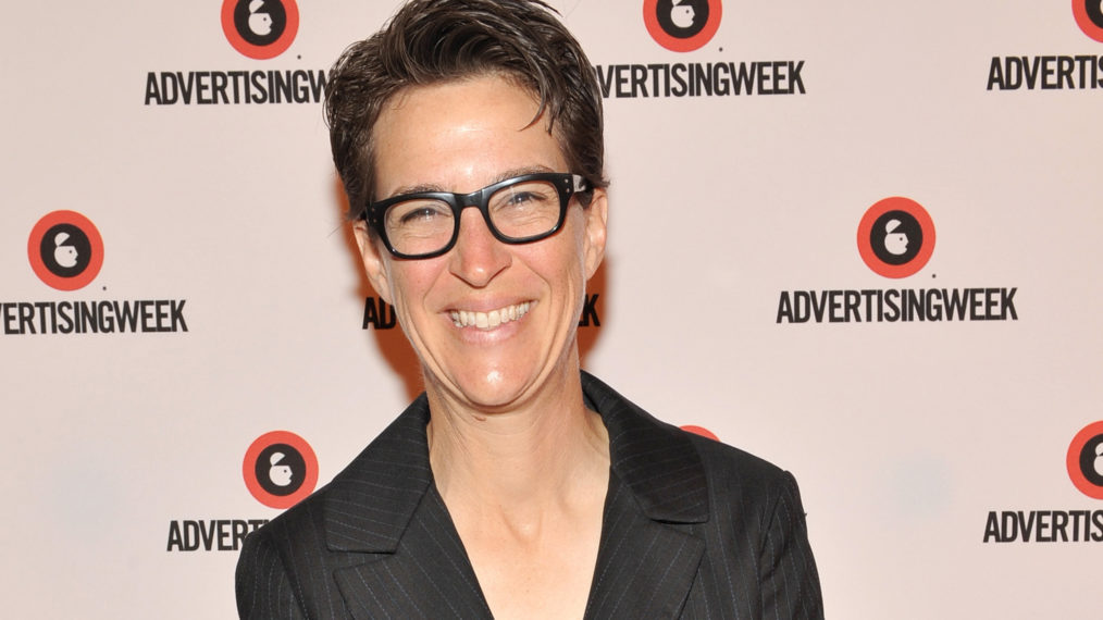 Rachel Maddow poses at the Road to the 2016 Election