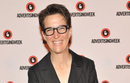 Rachel Maddow poses at the Road to the 2016 Election