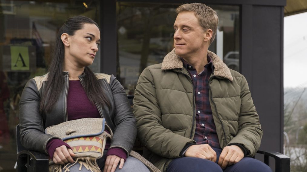 Sara Tomko and Alan Tudyk in Resident Alien Season 1